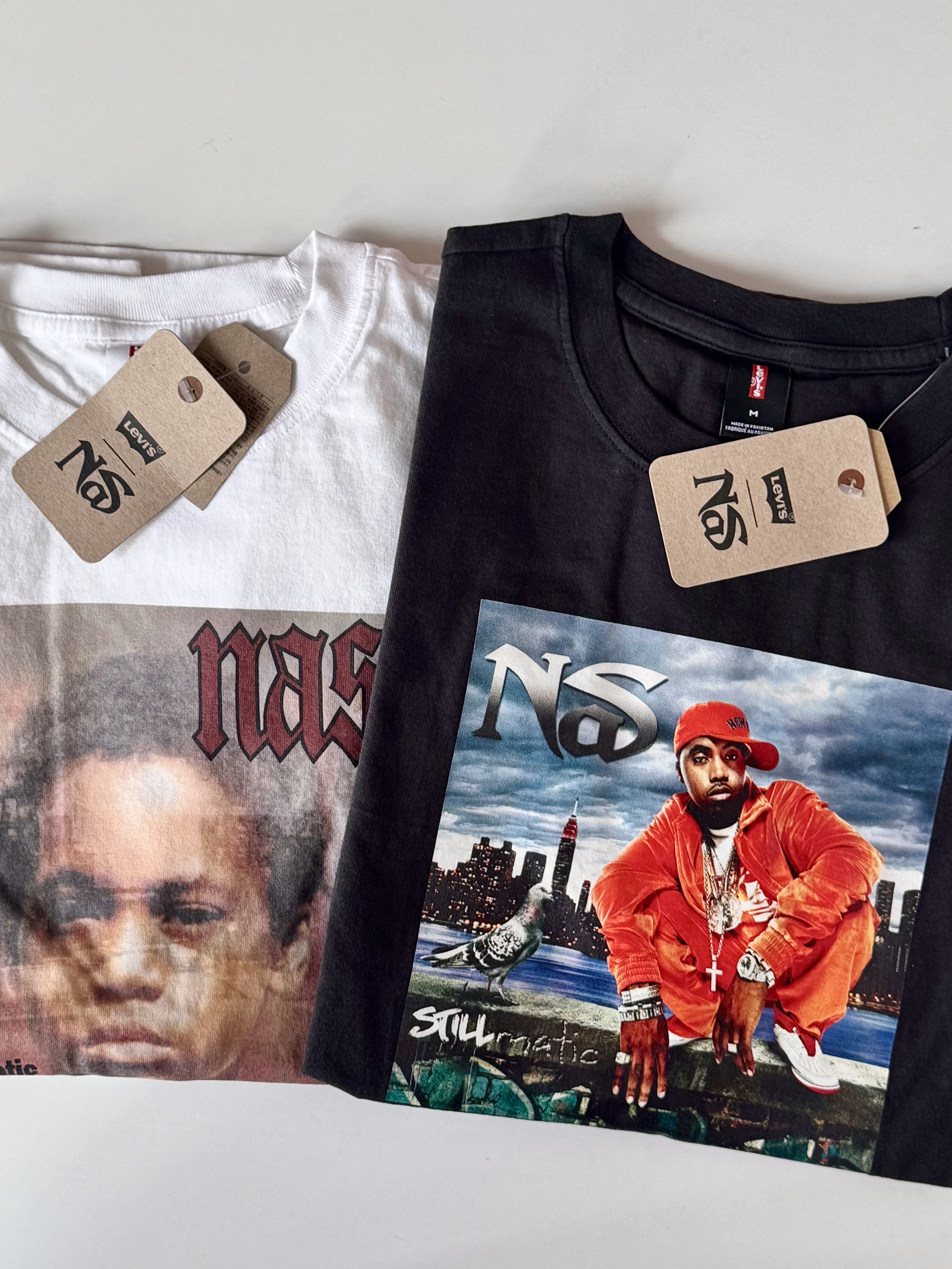 Levi's x Nas Band T-Shirt Black, Levi's x Nas Band T-Shirt White 착용 스타일 - 2