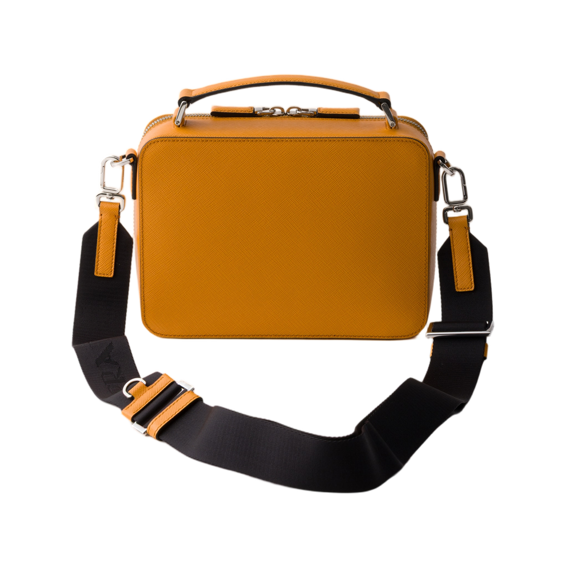 프라다 브리크 미디움 사피아노 레더 백 앰버(Prada Brique Medium Saffiano Leather Bag Amber) - 2