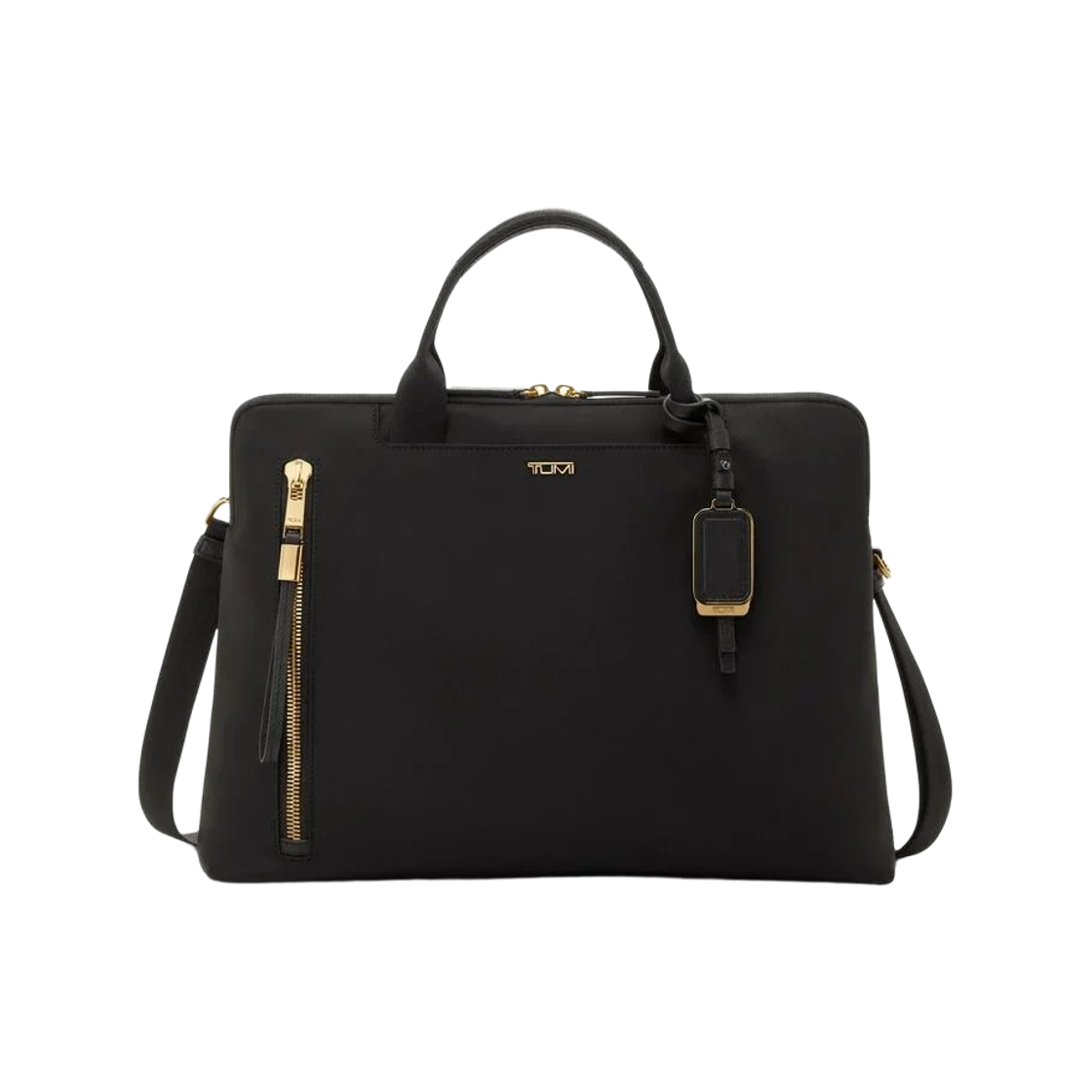 0196619DGLD Tumi Benin Laptop Carrier Black Gold