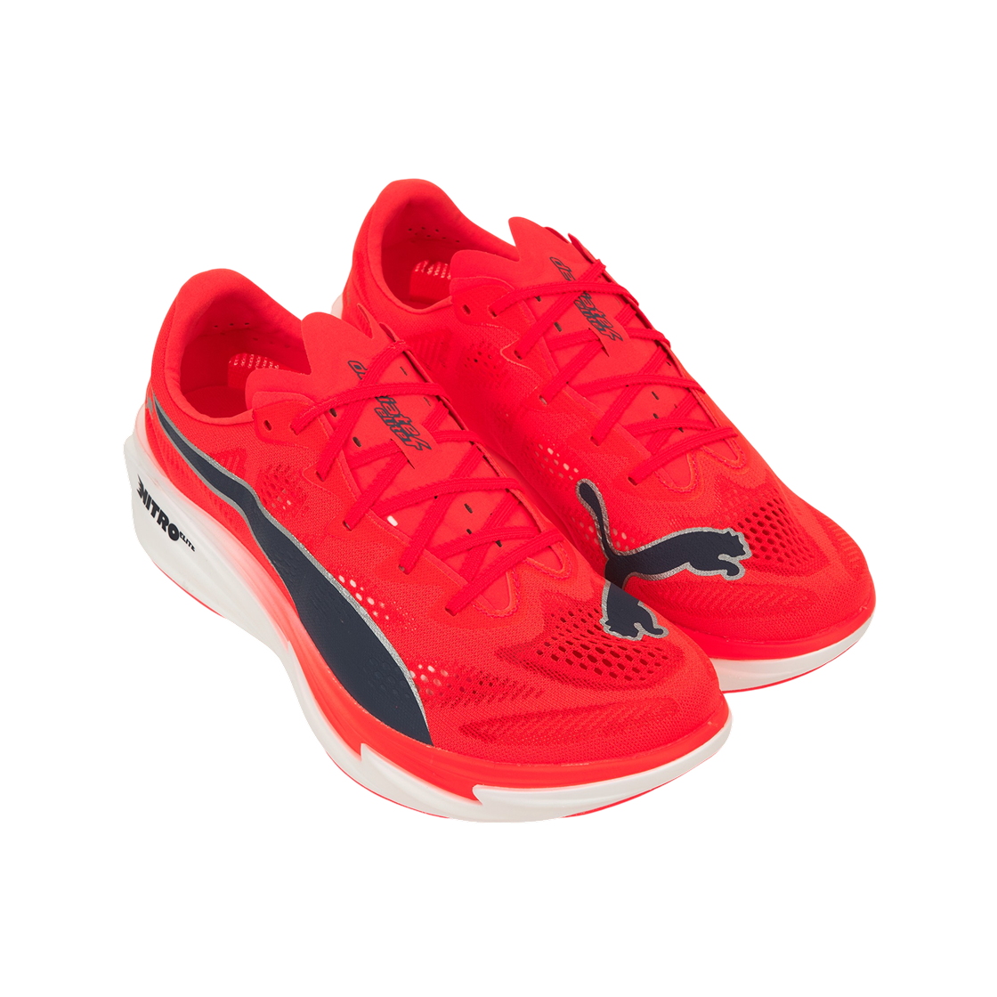 푸마 디비에이트 나이트로 엘리트 4 울트라 레드 인키 뎁스 푸마 화이트(Puma Deviate Nitro Elite 4 Ultra Red Inky Depths Puma White) - 4