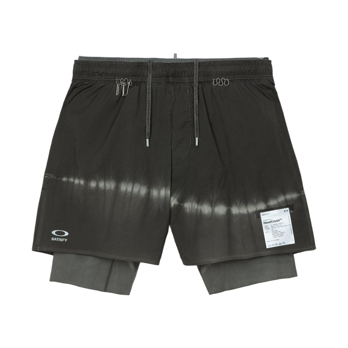 오클리 x 새티스파이 히트크러쉬 8인치 데저트 쇼츠 핸드 다이 블랙(Oakley x Satisfy HeatCrush 8 Inch Desert Shorts Hand Dye Black) - 1
