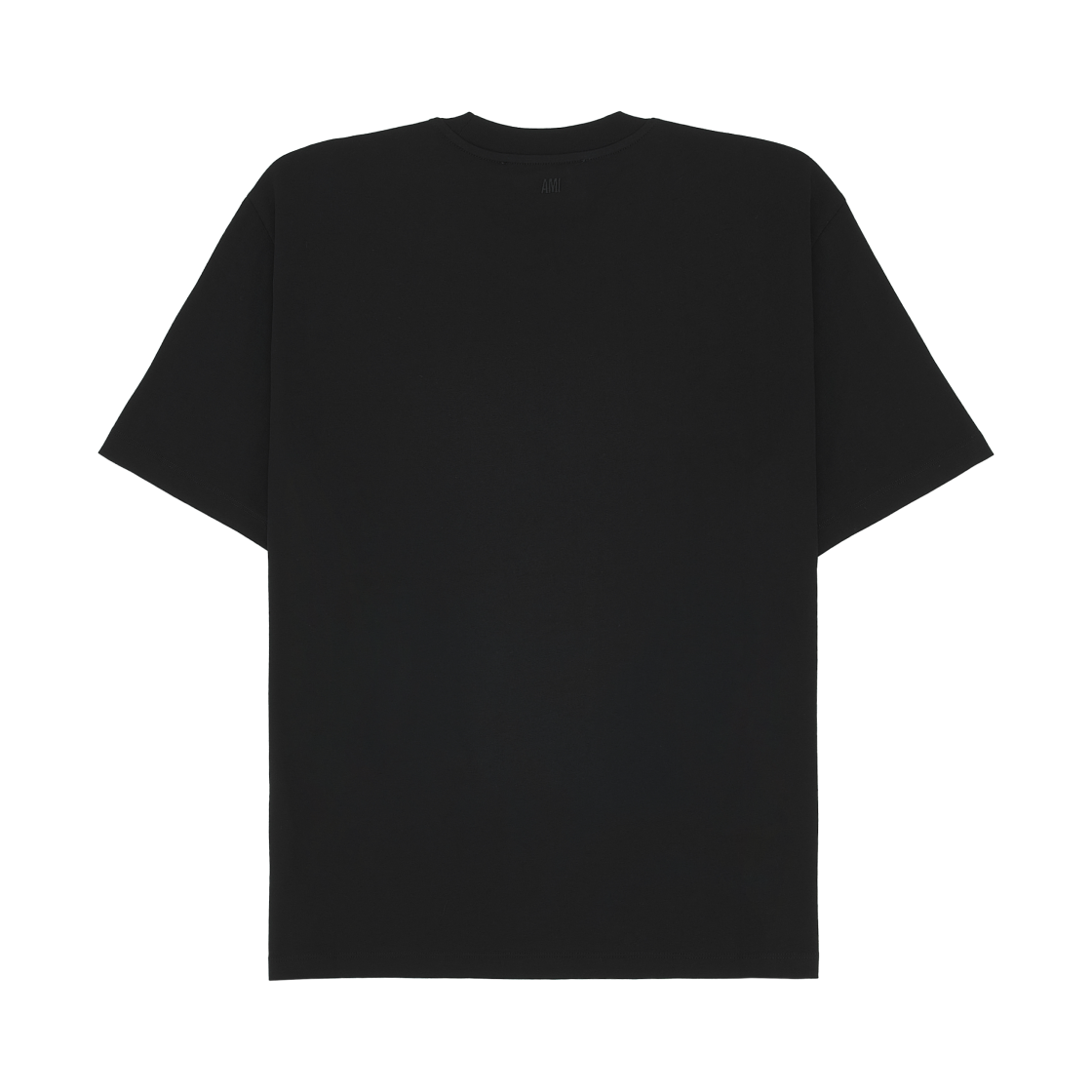 아미 블랙 코튼 아미 드 하트 티셔츠 블랙 화이트 크림(AMI Black Cotton Ami De Coeur T-Shirt Black White Cream) - 2
