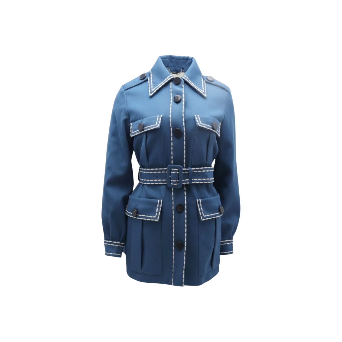 ITR8HBL8EWFP Fendi Stitched Line Belted Jacket FJ7034