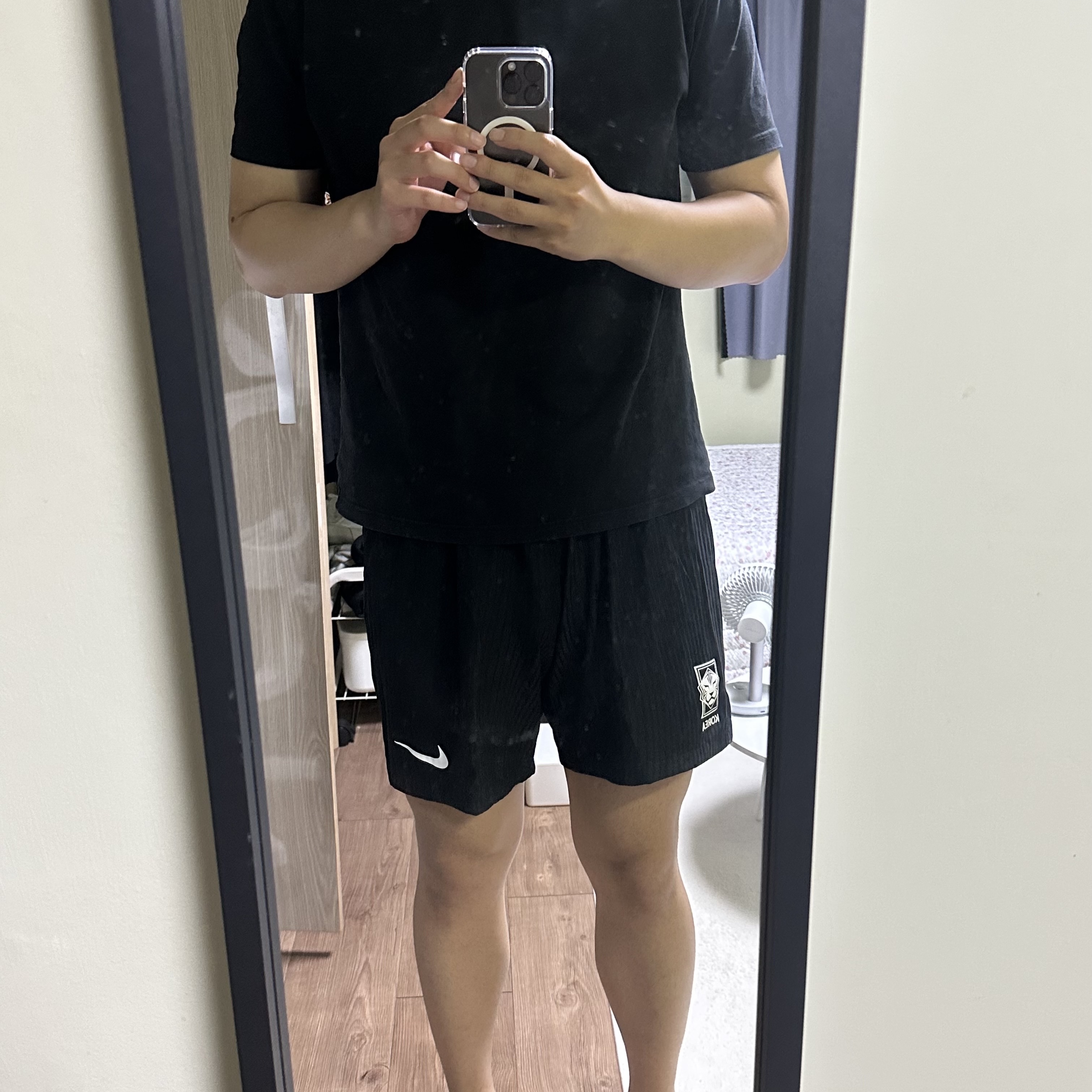 Nike Korea Dri-Fit ADV Away Shorts Black White (FJ1281-010) (Non Marking Ver.) 착용 스타일