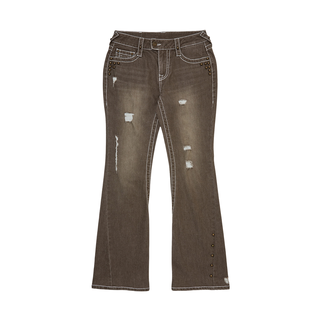 트루릴리젼 노 릴리젼 부츠컷 데님 팬츠 워시드 브라운(True Religion No Religion Bootcut Denim Pants Washed Brown)