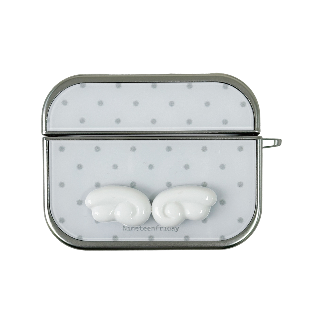 나인틴프라이데이 입체 엔젤 도트 에어팟 케이스 - 화이트(NINETEENFRIDAY 3D ANGEL DOT AIRPODS CASE - WHITE) - 1