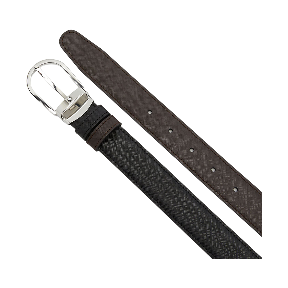 [15% 쿠폰] 몽블랑 홀스슈 버클 30mm 리버시블 레더 블랙 브라운([15% 쿠폰] Montblanc Horseshoe Buckle 30mm Reversible Leather Black Brown) - 5