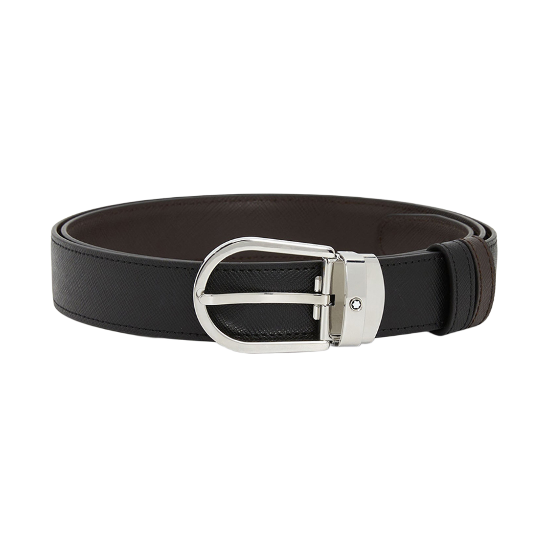 [15% 쿠폰] 몽블랑 홀스슈 버클 30mm 리버시블 레더 블랙 브라운([15% 쿠폰] Montblanc Horseshoe Buckle 30mm Reversible Leather Black Brown) - 2