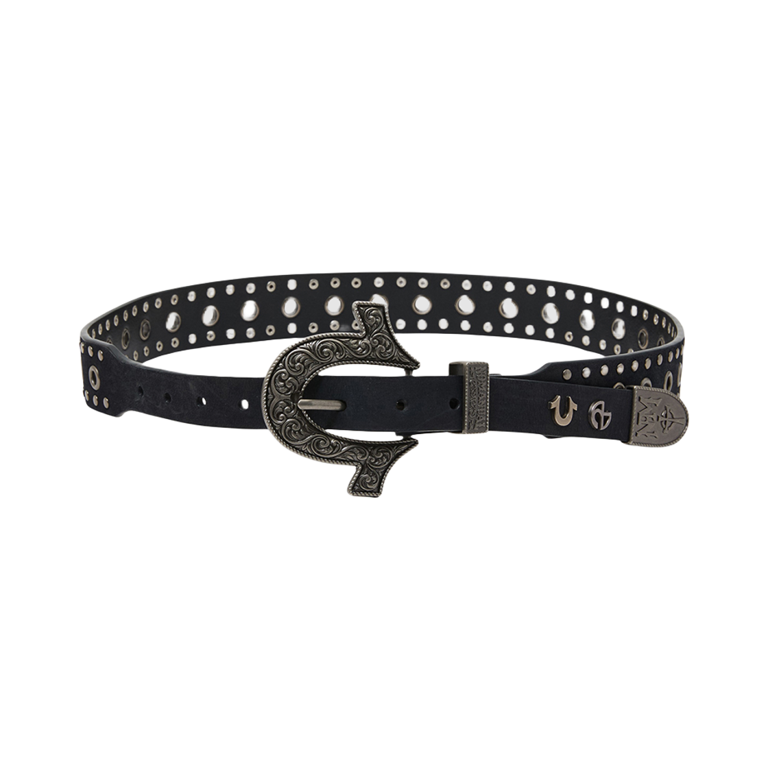 트루릴리젼 노 릴리젼 웨스턴 벨트 블랙(True Religion No Religion Western Belt Black)