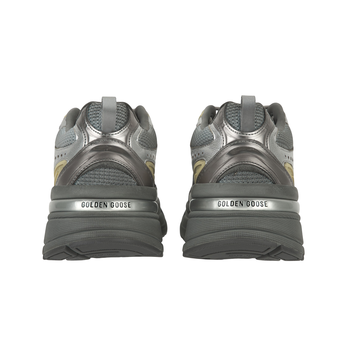 골든구스 라이트스타 그레이 실버 메탈릭 레더 힐 탭 스니커즈(Golden Goose Lightstar Grey Silver Metallic Leather Heel Tab Sneakers) - 6