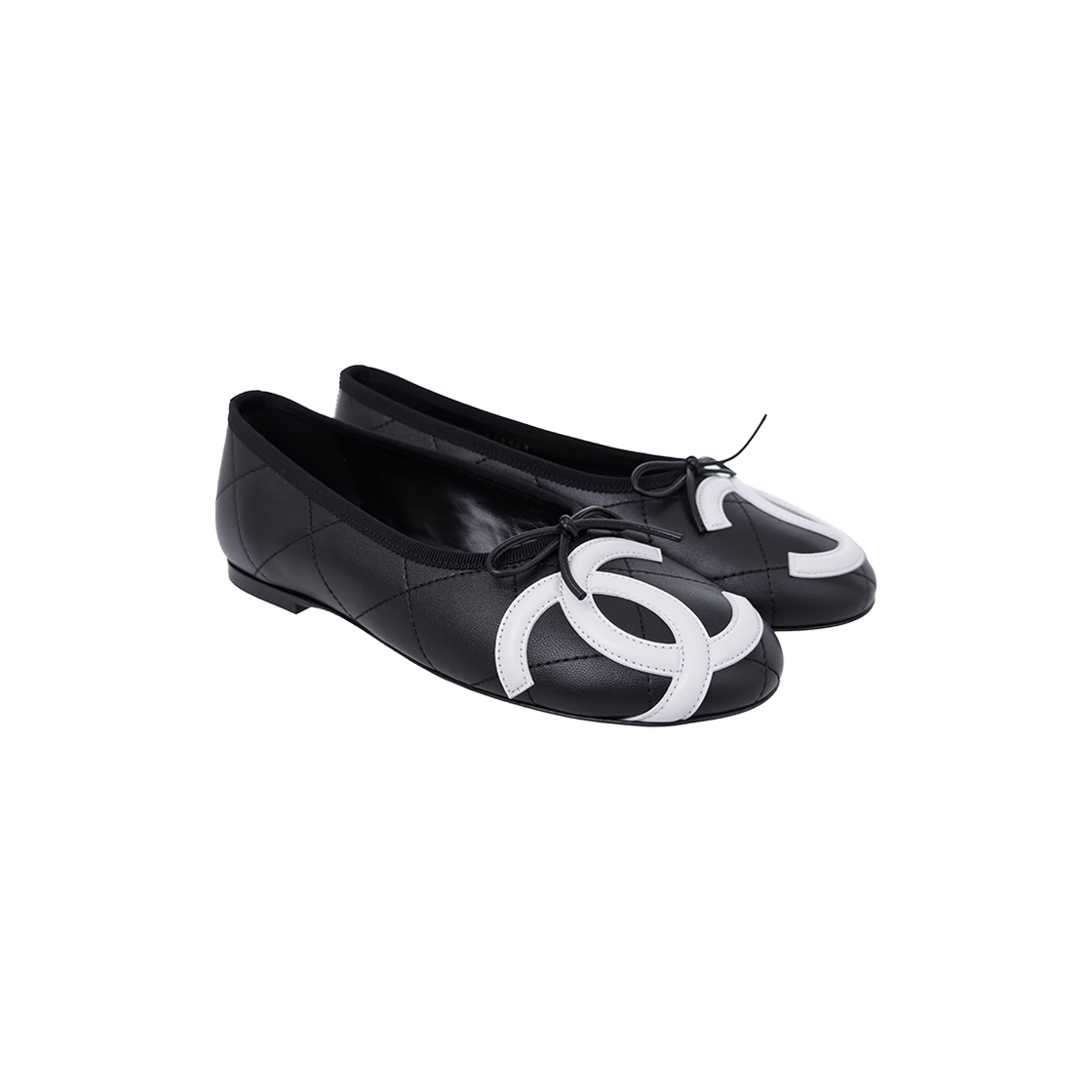 샤넬 26M 코코비치 깜봉 플랫 슈즈 37 블랙/화이트(6ET1066)(Chanel 26M Coco Beach Cambon Flat Shoes Black & White (6ET1066))