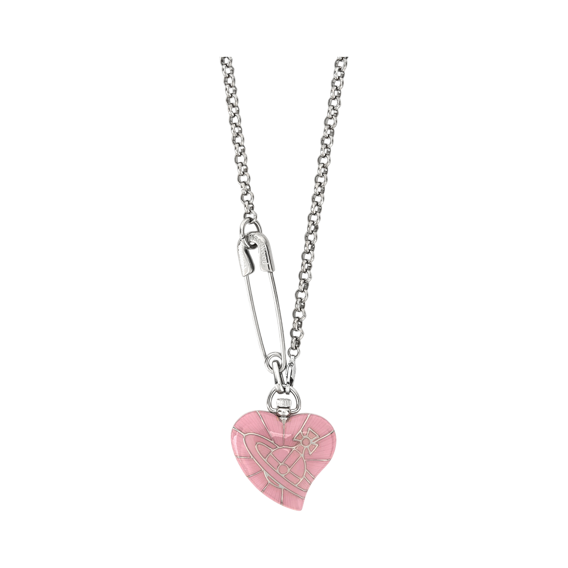 비비안 웨스트우드 러브 하트 32mm 실버 핑크(Vivienne Westwood Love Heart 32mm Silver Pink) - 2