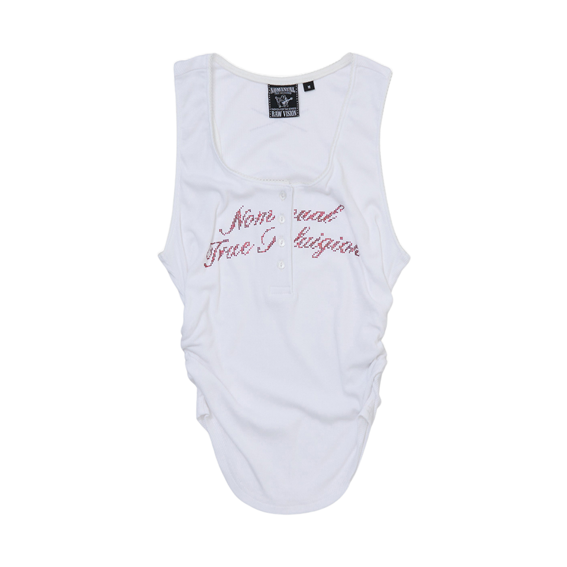 트루릴리젼 노 릴리젼 셔링 슬리브 티 화이트(True Religion No Religion Shirring Sleeveless Tee White) - 1