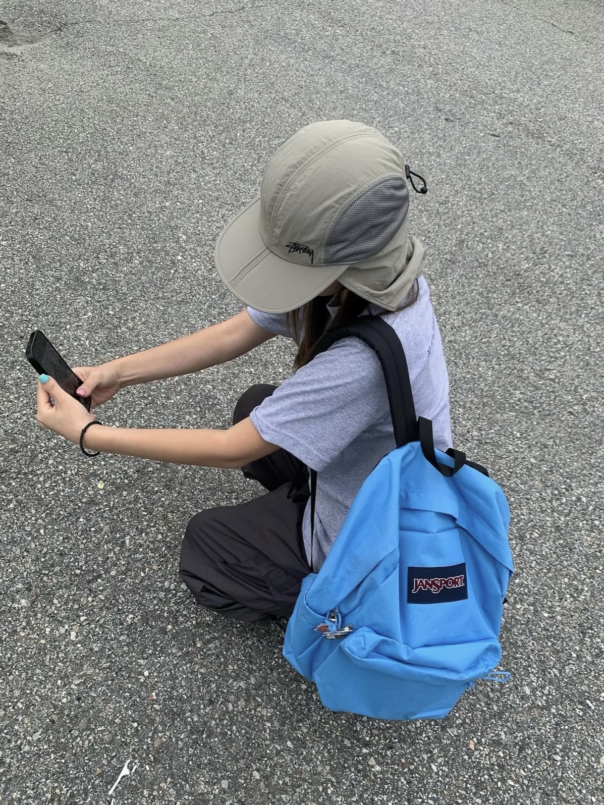 Stussy Foldable Shade Hat Sand, Jansport Superbreak Plus Backpack Electric Azul 착용 스타일