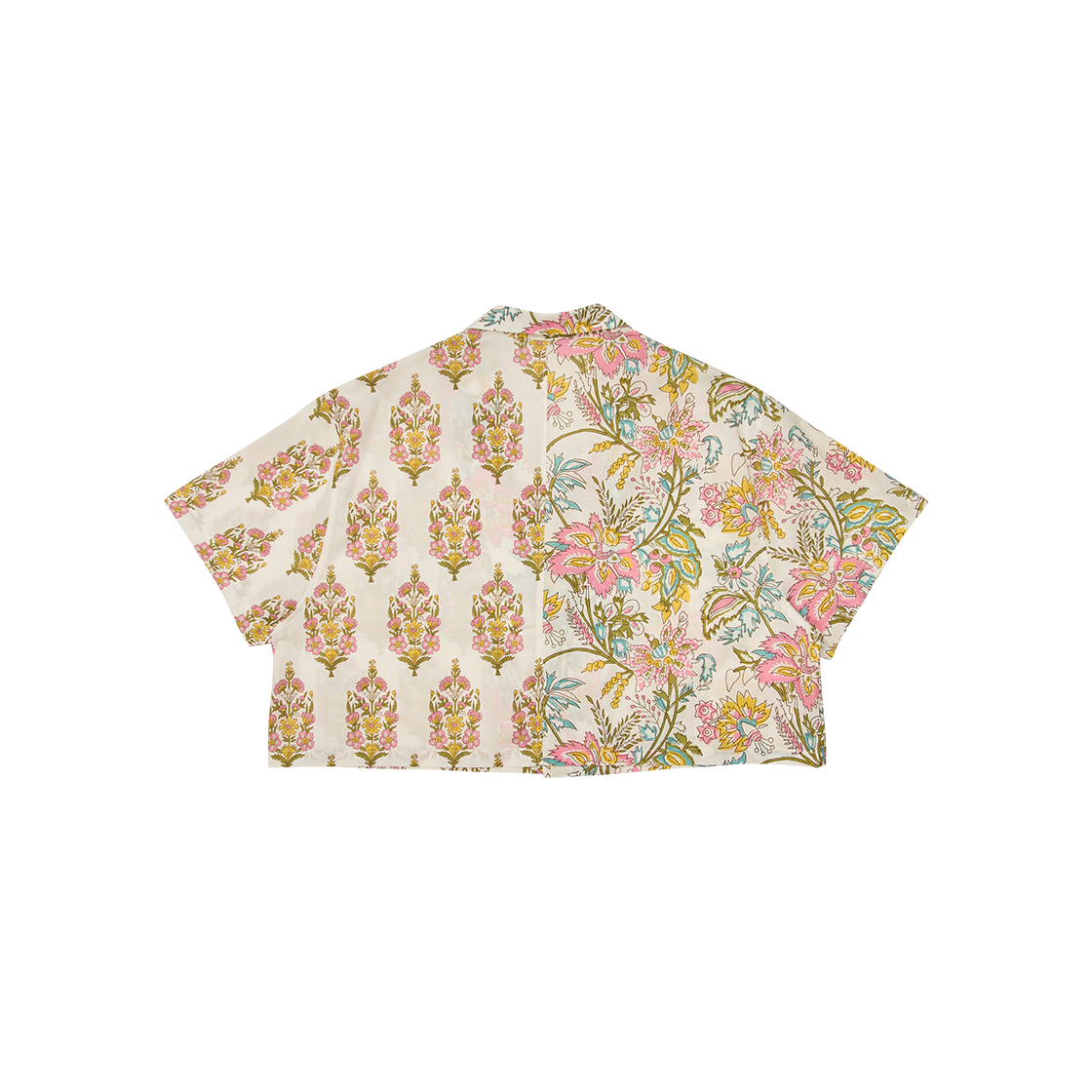 고트 60s 코튼 패치워크 숏 셔츠 멀티 패턴((W) GORT 60s Cotton Patchwork Short Shirt Multi Pattern) - 2