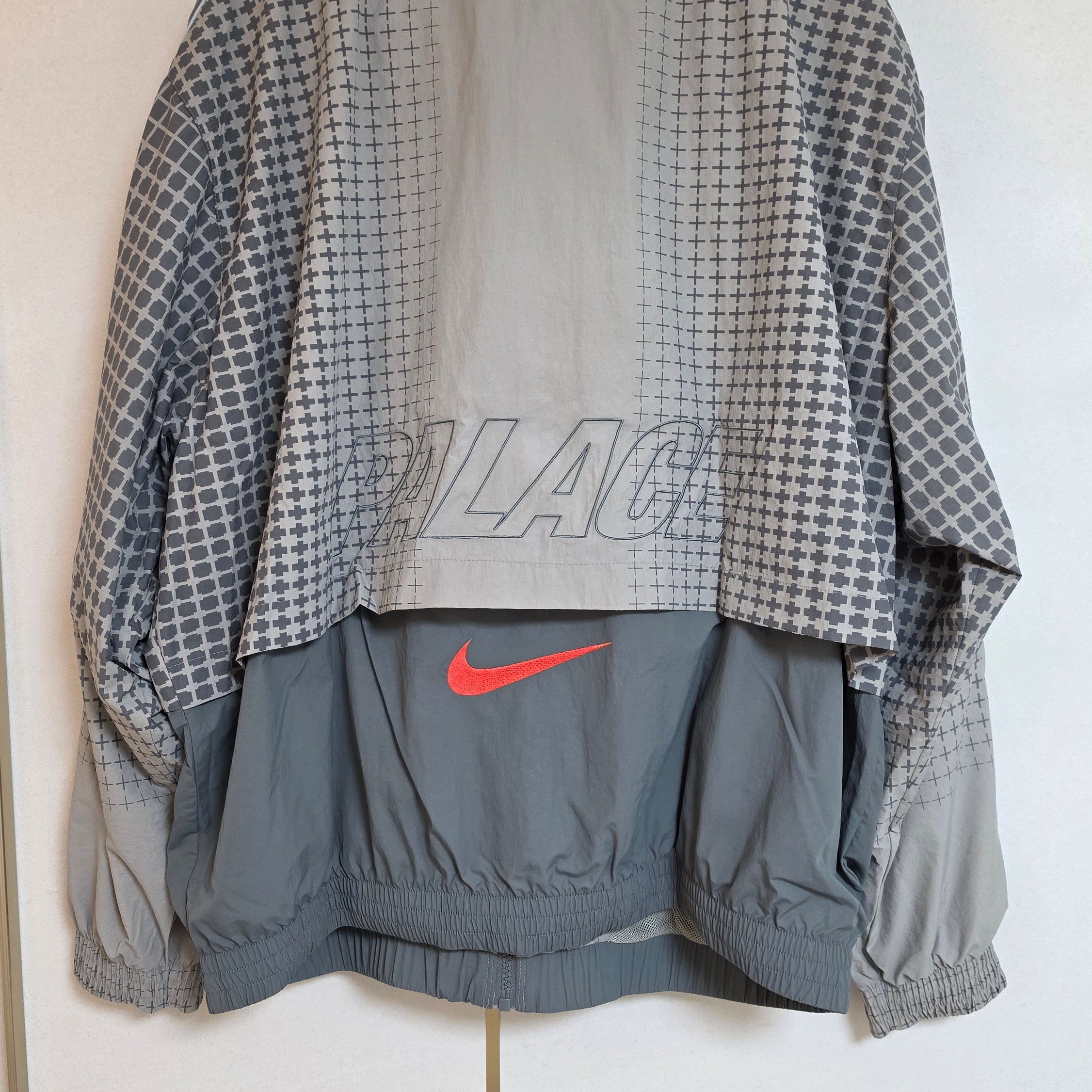Palace x Nike England Track Jacket Pewter Grey Cool Grey 착용 스타일 - 2