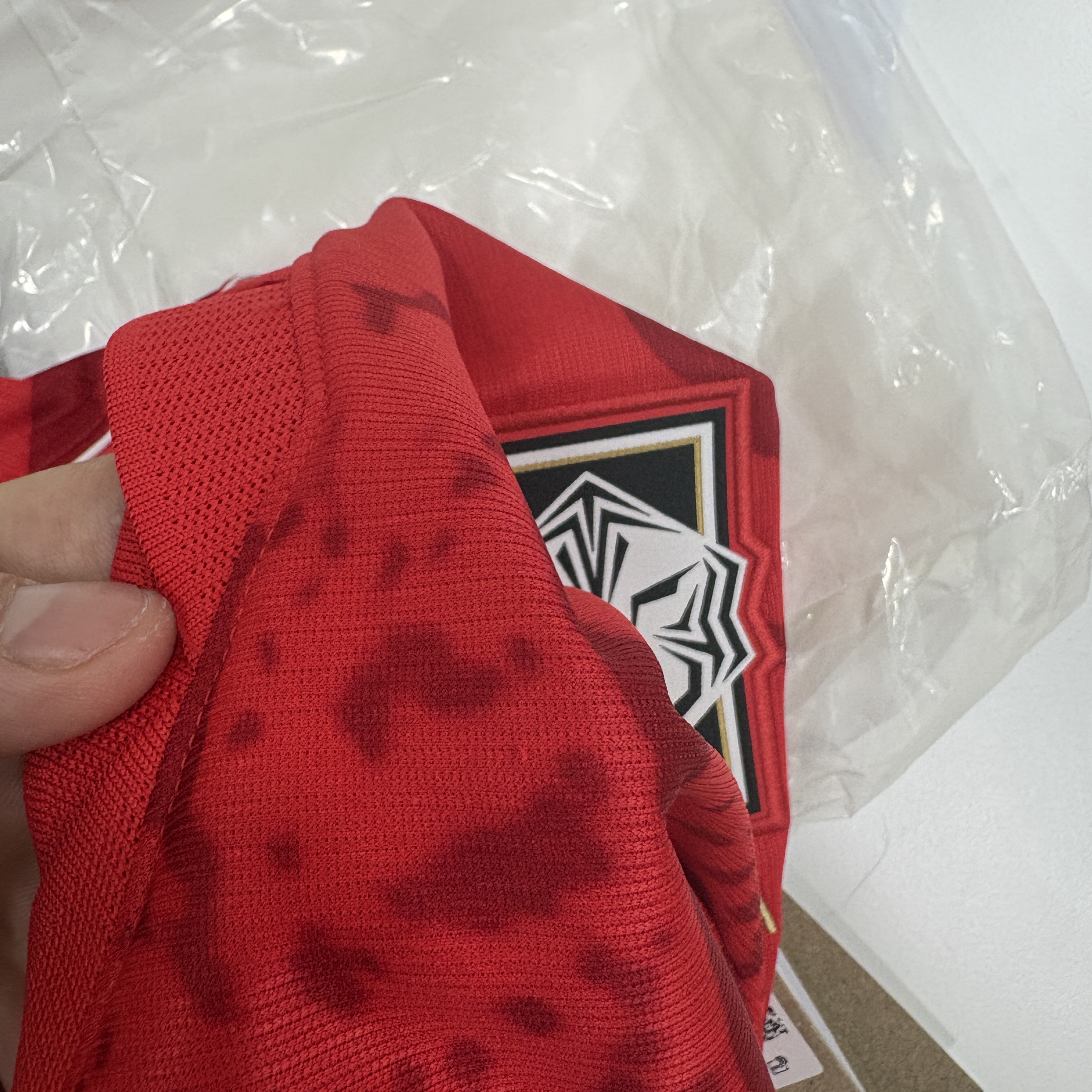 Nike Korea 2026 Stadium Home Dri-Fit Soccer Replica Jersey Global Red Black (Non Marking Ver.) 착용 스타일 - 2