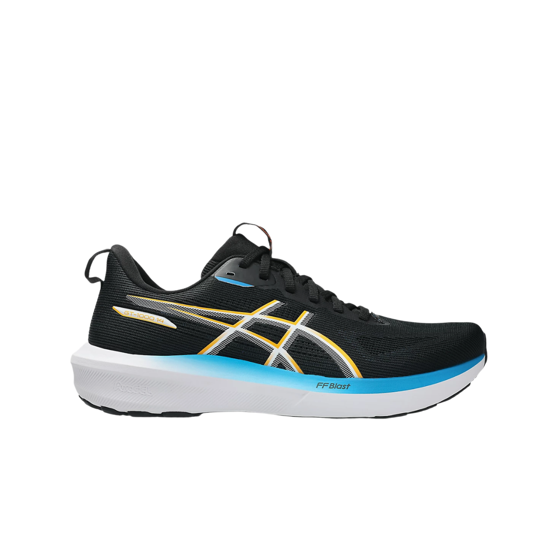 1011C076-004 Asics GT-1000 14 Black Yamabuki - 4E Extra Wide