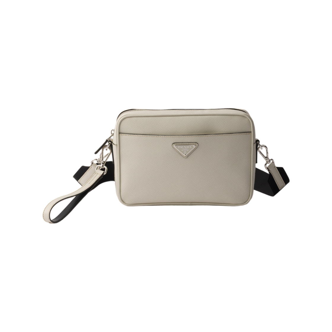 2VH210-9Z2-F0VCN Prada Saffiano Leather Shoulder Bag Chalk White N