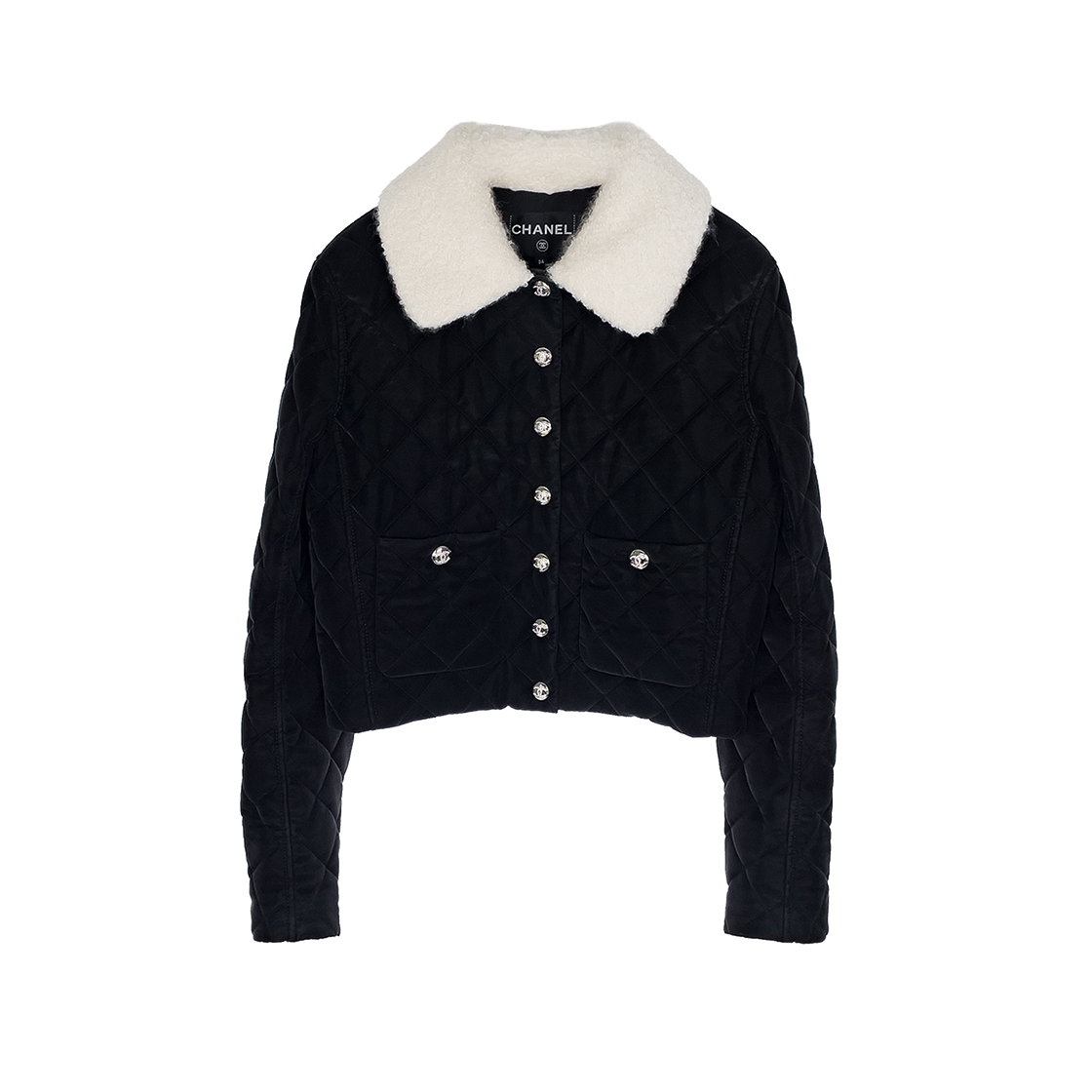 ITEA3BNDS2NE Chanel 24N Coco Neige Quilted Blouson Black