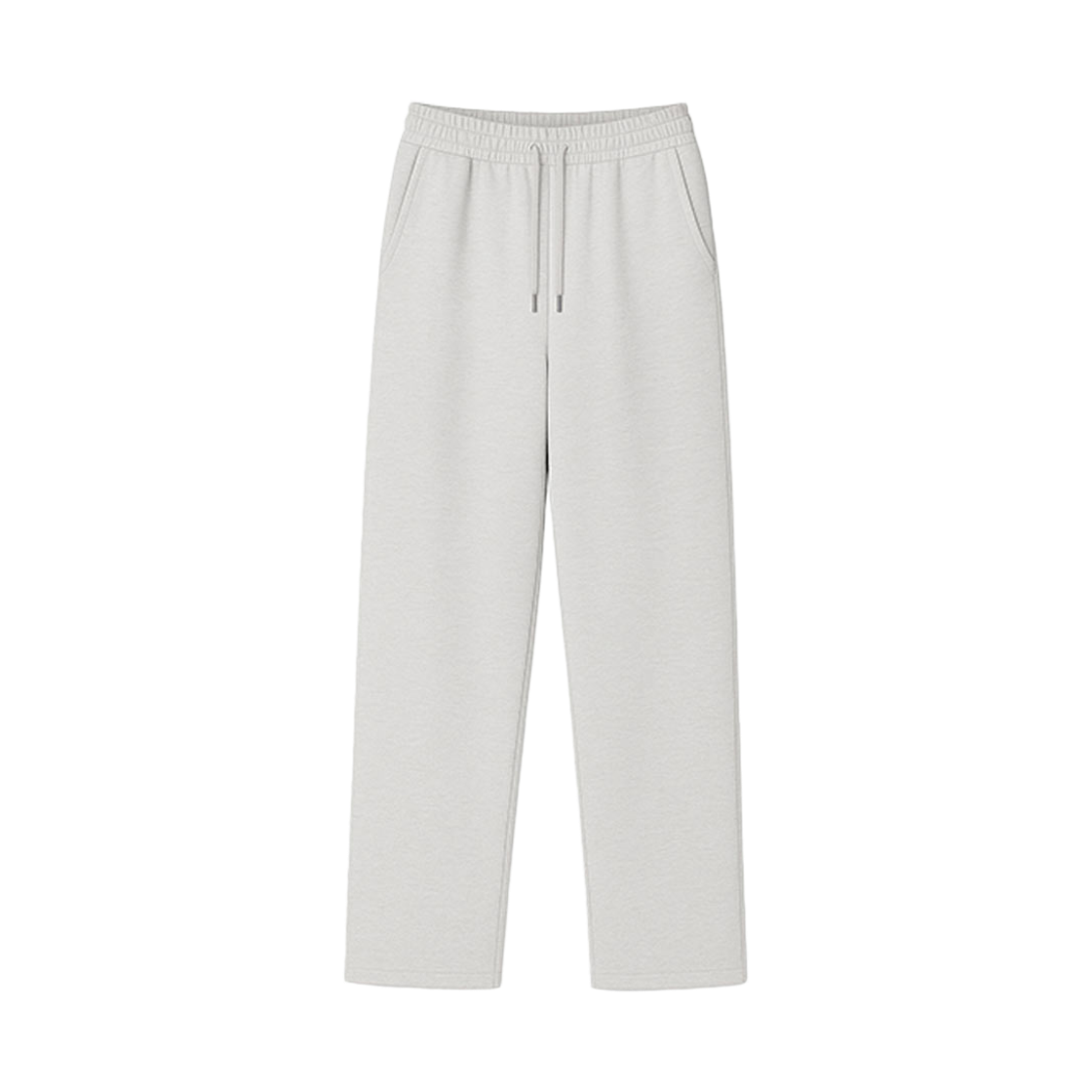 지크립 스트링 허리 밴딩 코튼 와이드 트레이닝 스웻 팬츠 백메란지(GCLIP String Waist Banding Cotton Wide Sweatpants White Merange) - 1