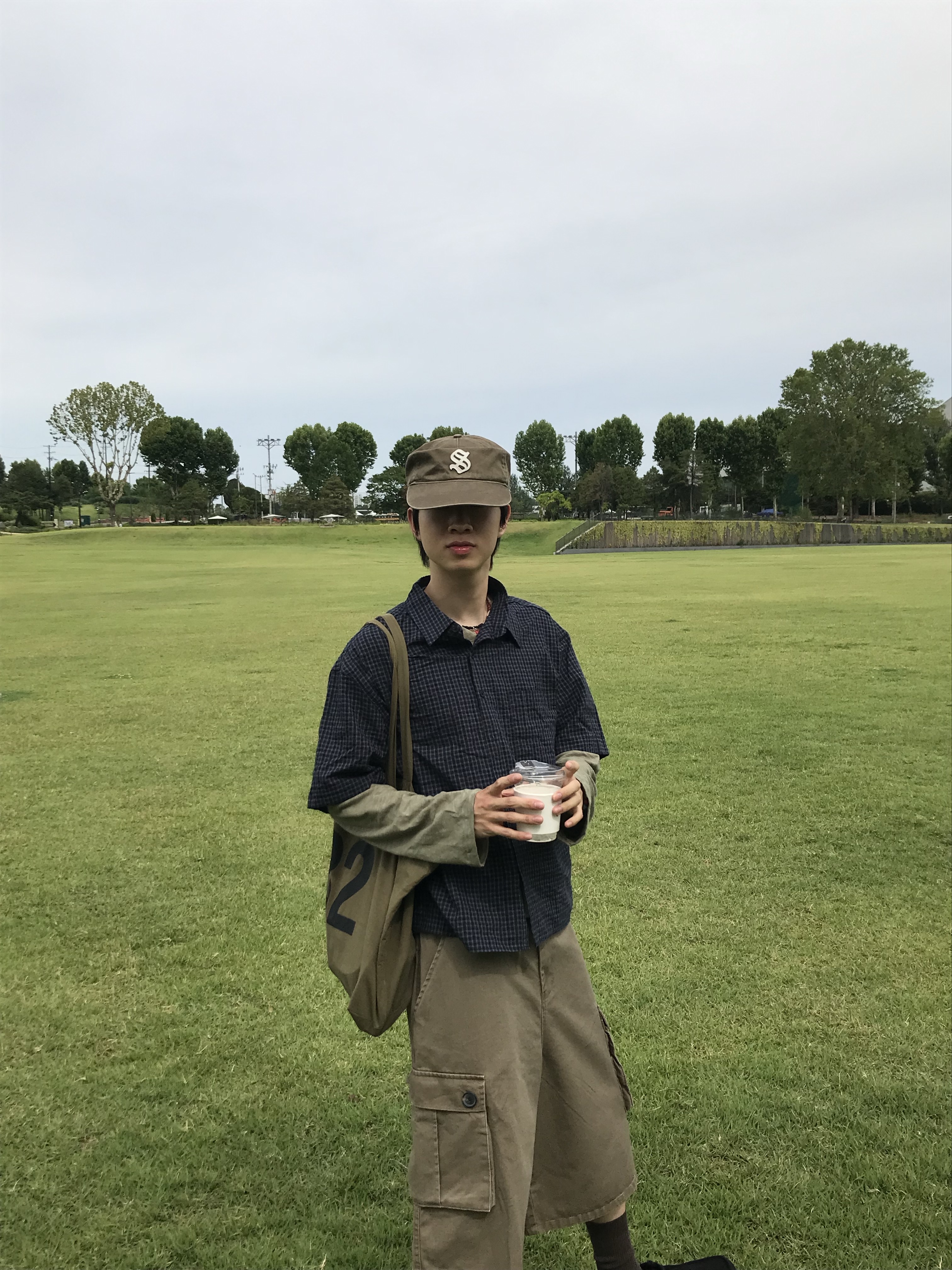 Sunday Ceremony Sy Logo 5 Panel New Cotton Cap - Light Brown, Clarks Wallabee Black Suede 착용 스타일 - 4