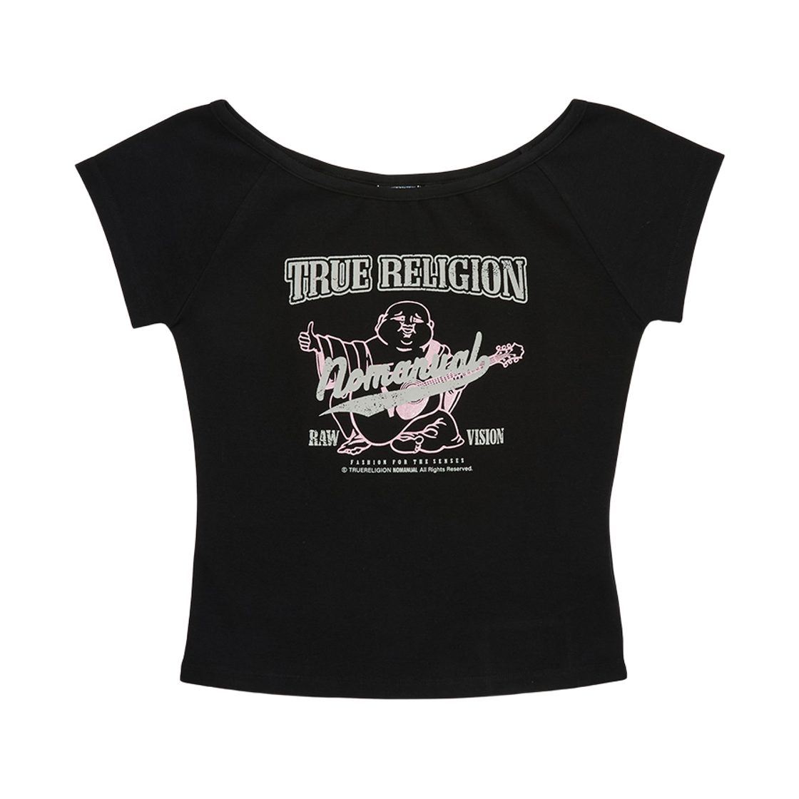 트루릴리젼 노 릴리젼 원 숄더 탑 블랙(True Religion No Religion One Shoulder Top Black)