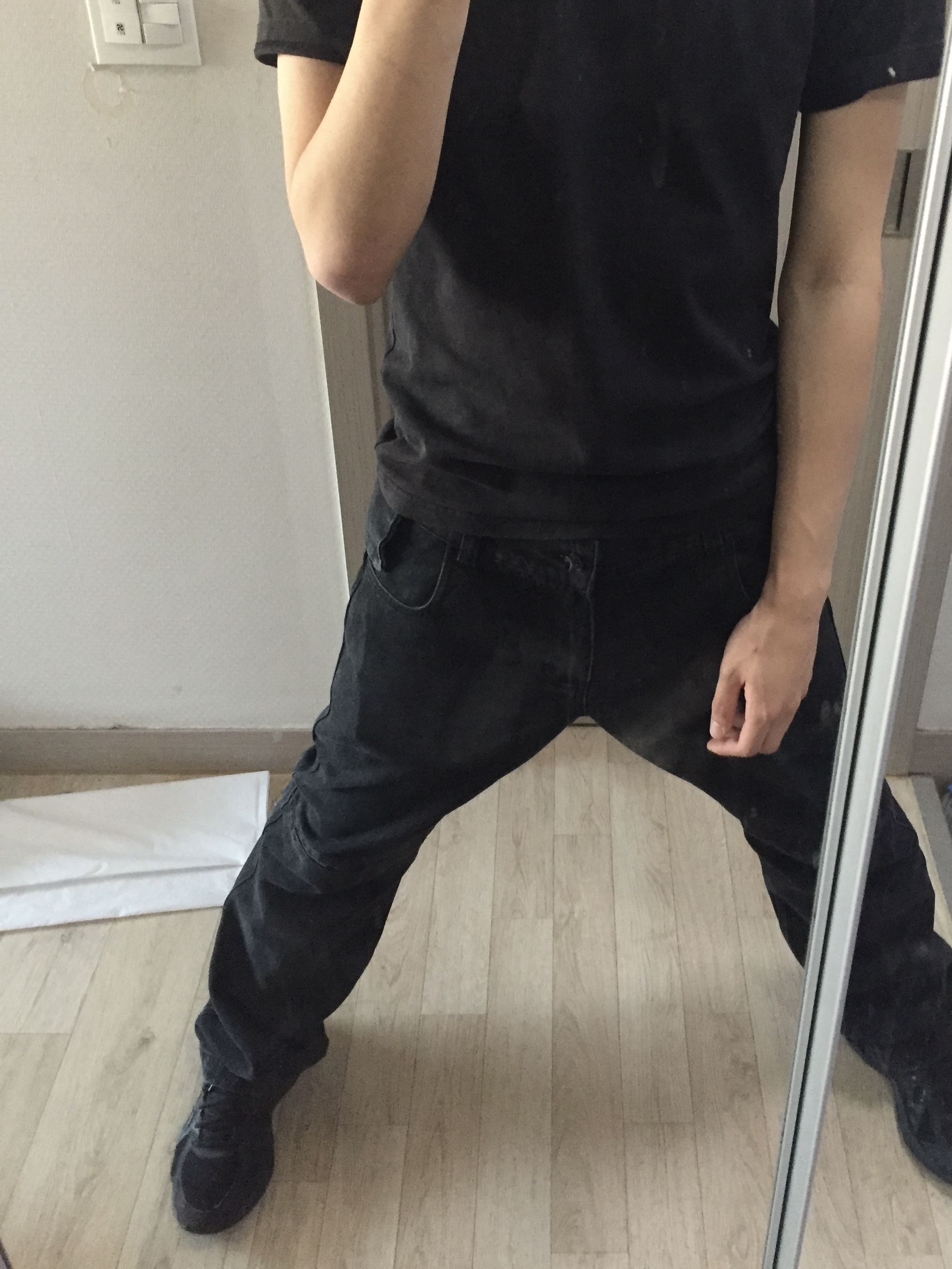 Plastic Product MPa Revealed Pocket Pants Black, Asics Gel-1130 Black Graphite Grey 착용 스타일 - 1