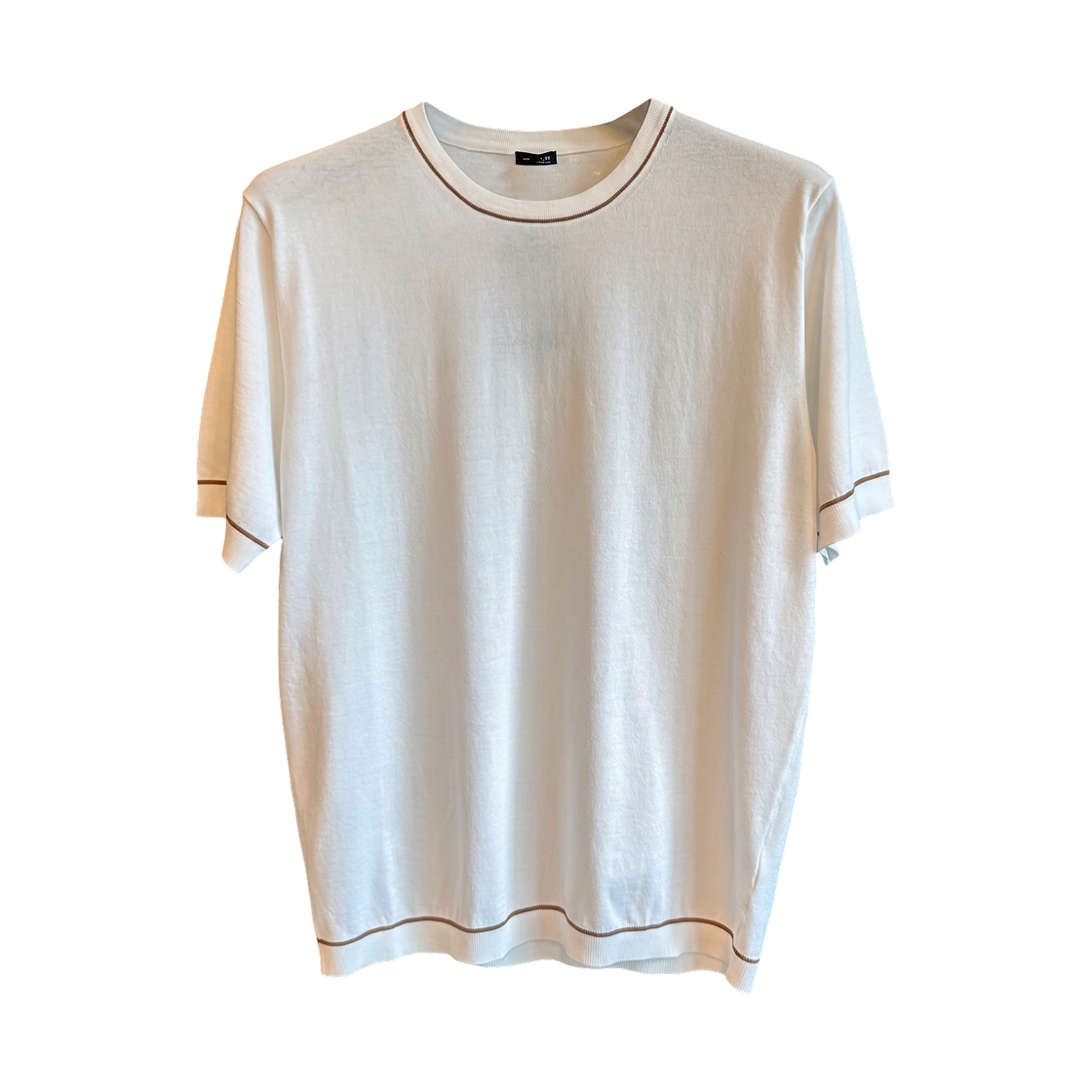 키톤 스티치 디테일 코튼 니트 화이트(Kiton Stitch Detail Cotton Knit White)