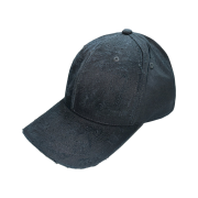 AX CONNECTION Hand-Distressed Grunge Cap Black