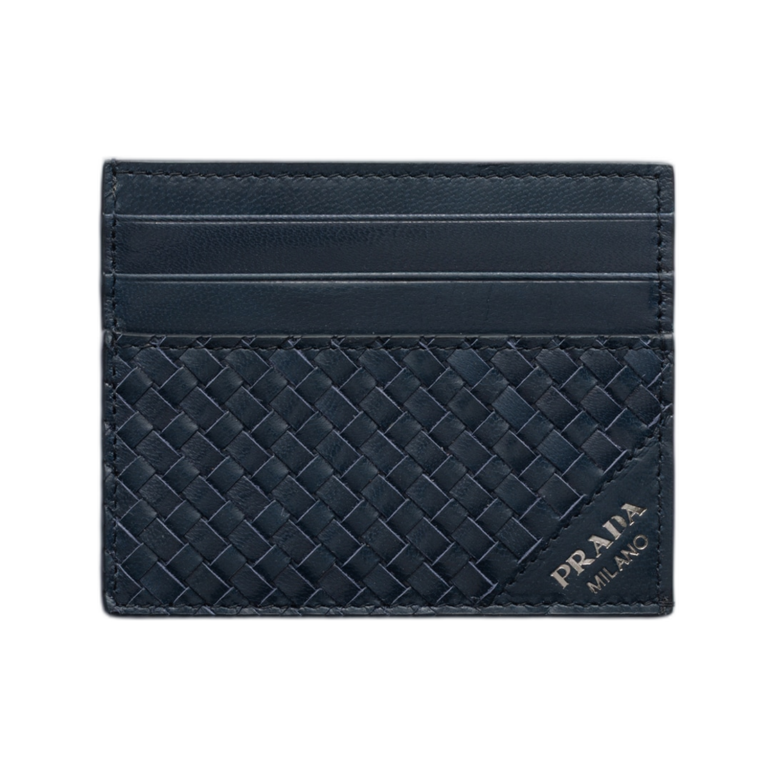 2MC223-2BE1-F0216 Prada Leather Card Holder Baltic Blue