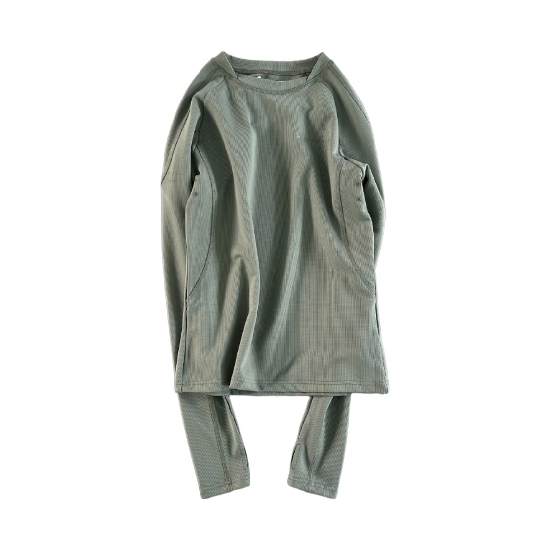 (W) 플라스틱 프로덕트 MPa 롱슬리브 티셔츠 에메랄드((W) Plastic Product MPa Long Sleeve T-Shirt Emerald)