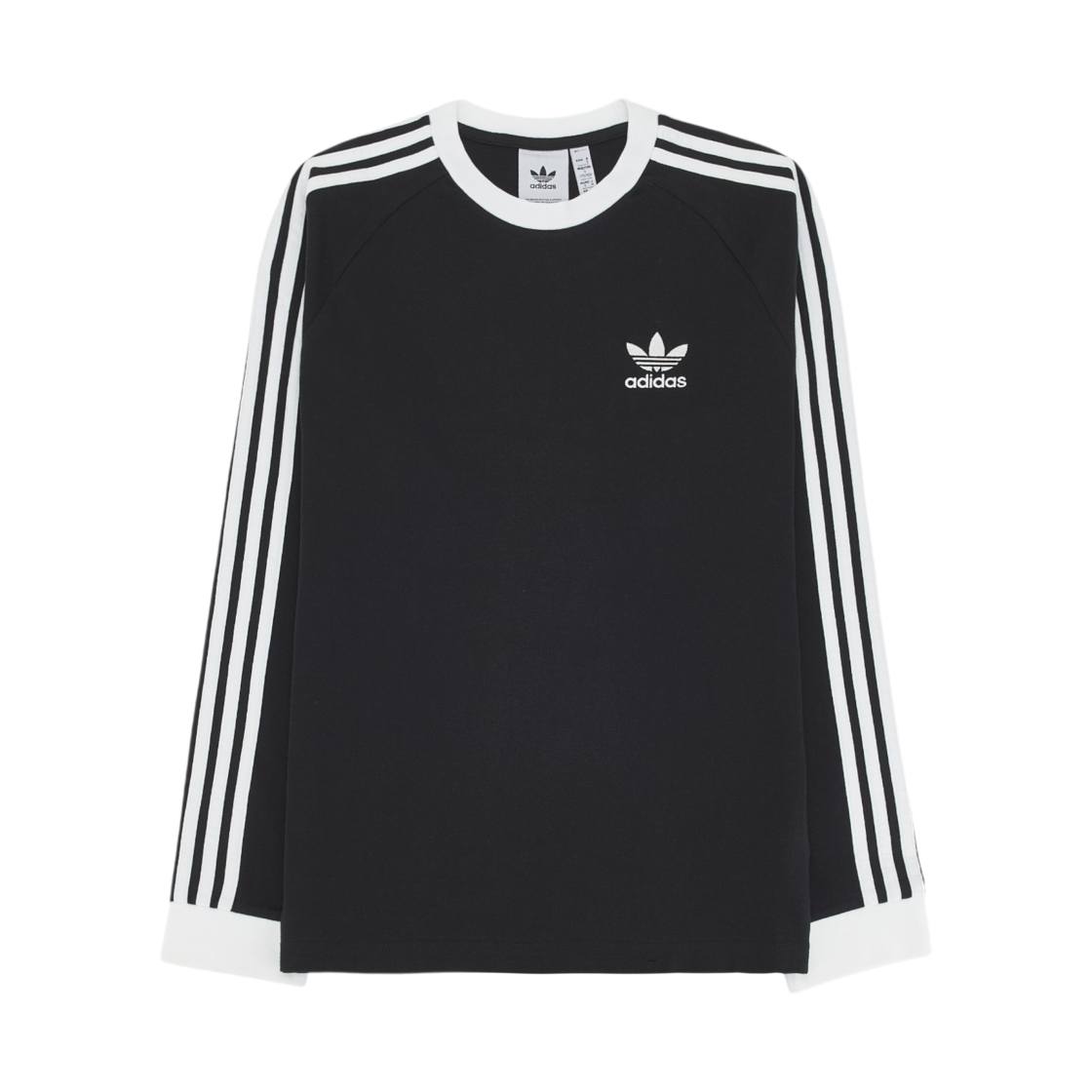 아디다스 아디컬러 클래식 삼선 롱슬리브 티셔츠 블랙 - KR 사이즈(Adidas Adicolor Classic 3-Stripes Long Sleeve T-Shirt Black - KR Sizing)