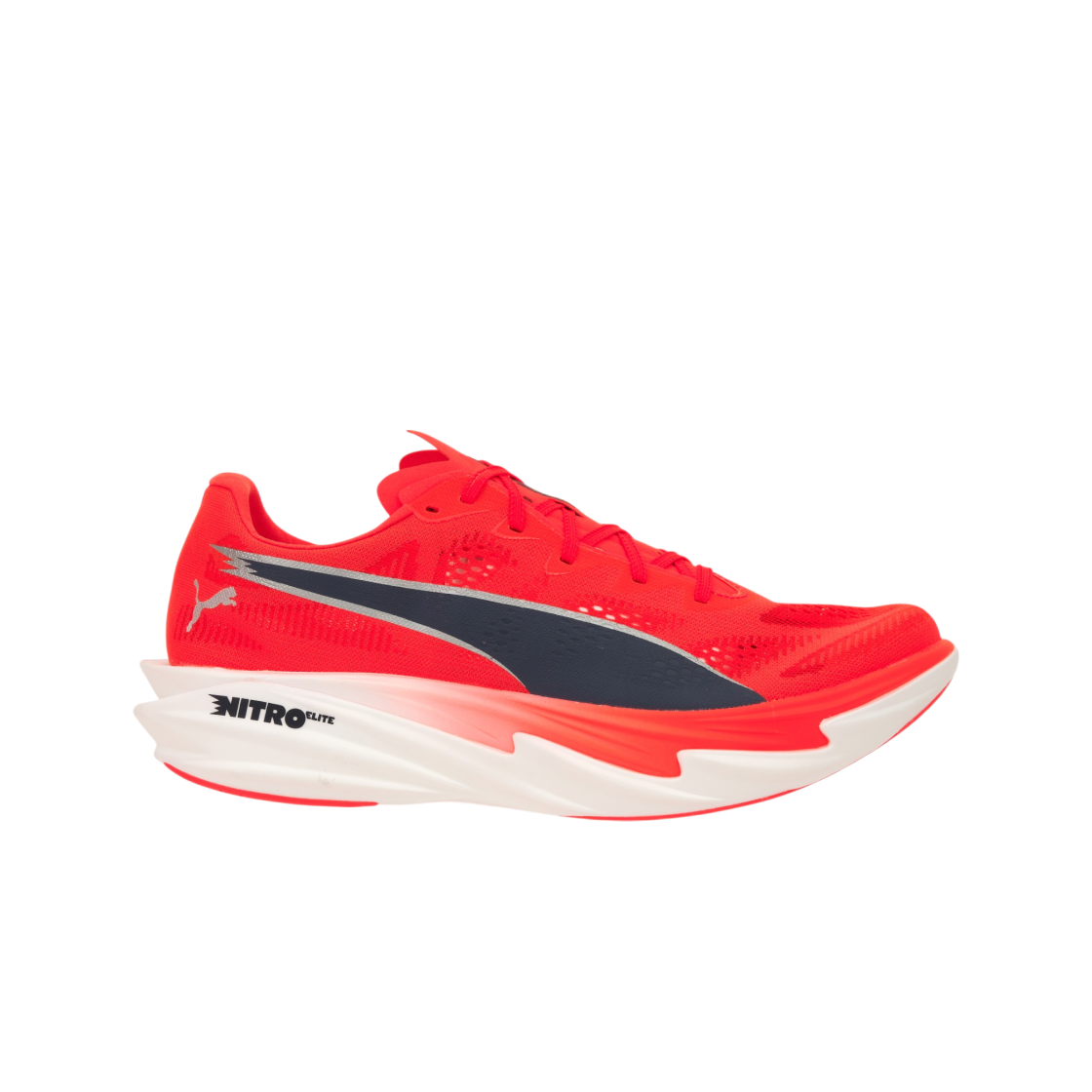 312127-07 Puma Deviate Nitro Elite 4 Ultra Red Inky Depths Puma White