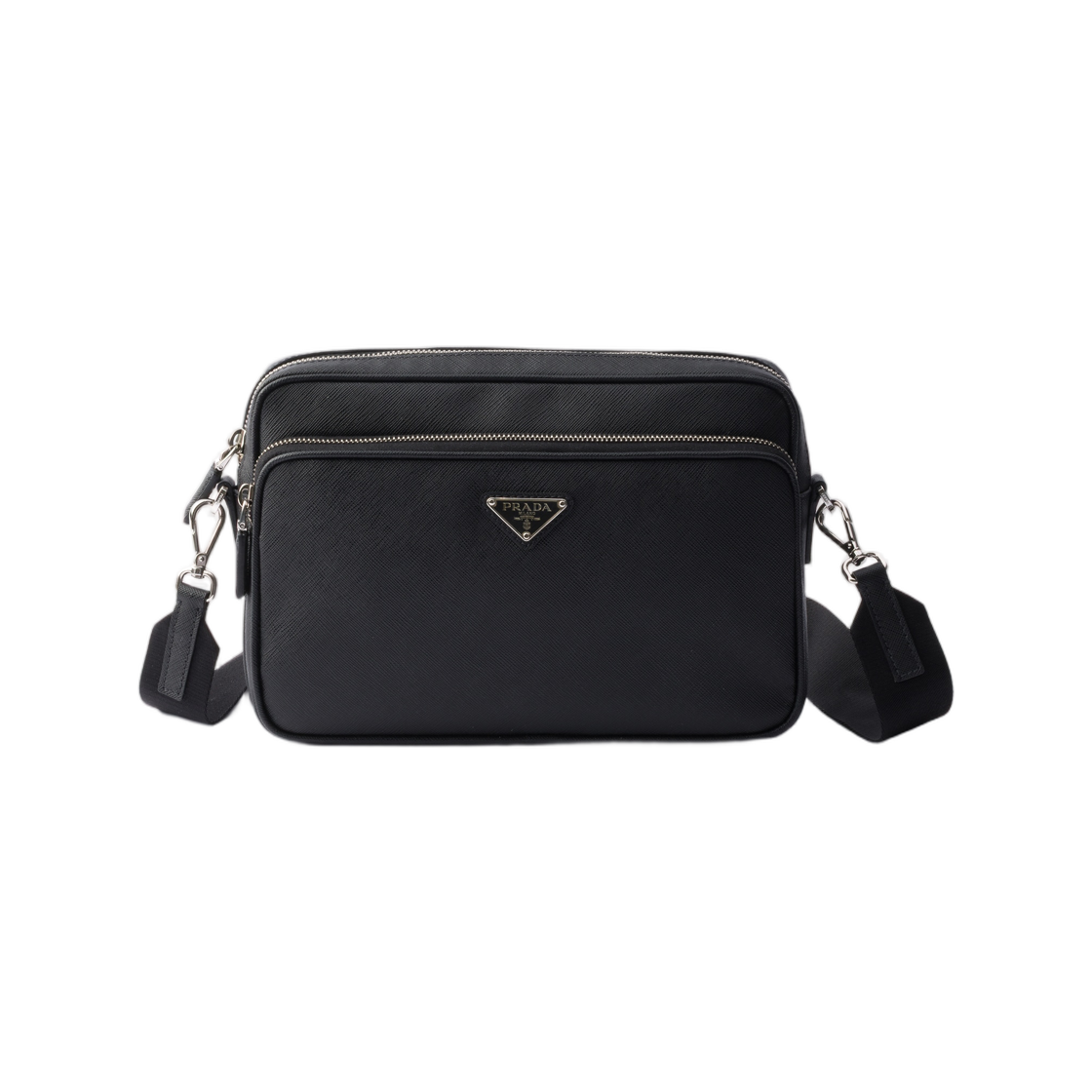 2VH205-9Z2-F0002 Prada Saffiano Leather Shoulder Bag Black