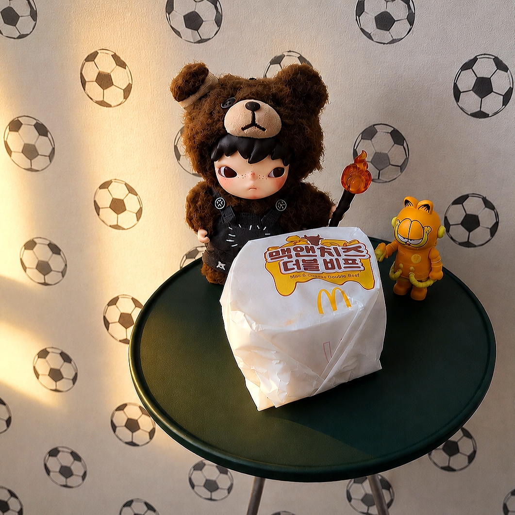 Pop Mart Hirono Living Wild-Fight For Joy Plush Doll, Pop Mart Mega Space Molly Series 3 Gafield (Opened Case) 착용 스타일 - 1