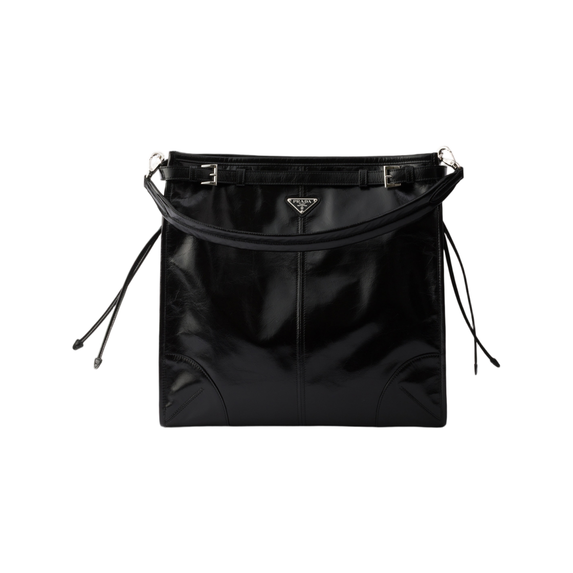 2VH215-2CYR-F0002 Prada Bonnie Leather Shoulder Bag Black