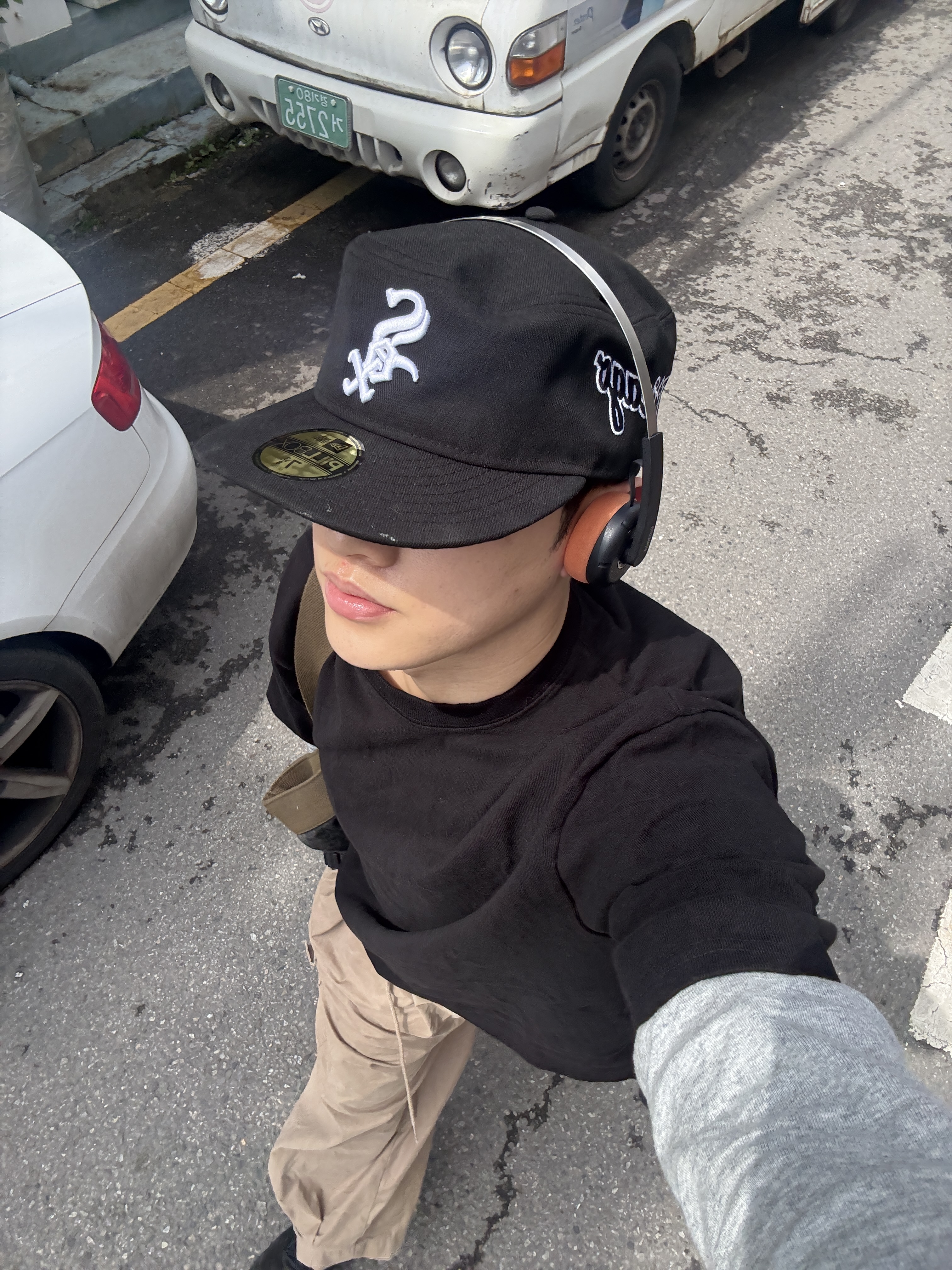 New Era MLB Chicago White Sox Pillbox Fitted Cap Black 착용 스타일 - 1