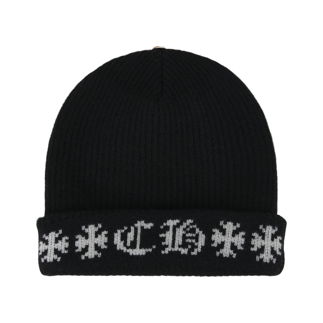 크롬하츠 빅 대디 캐시미어 비니 블랙 (크로스 탑 버튼 버전)(Chrome Hearts Big Daddy Cashmere Beanie Black (Cross Top Button Ver.)) - 2