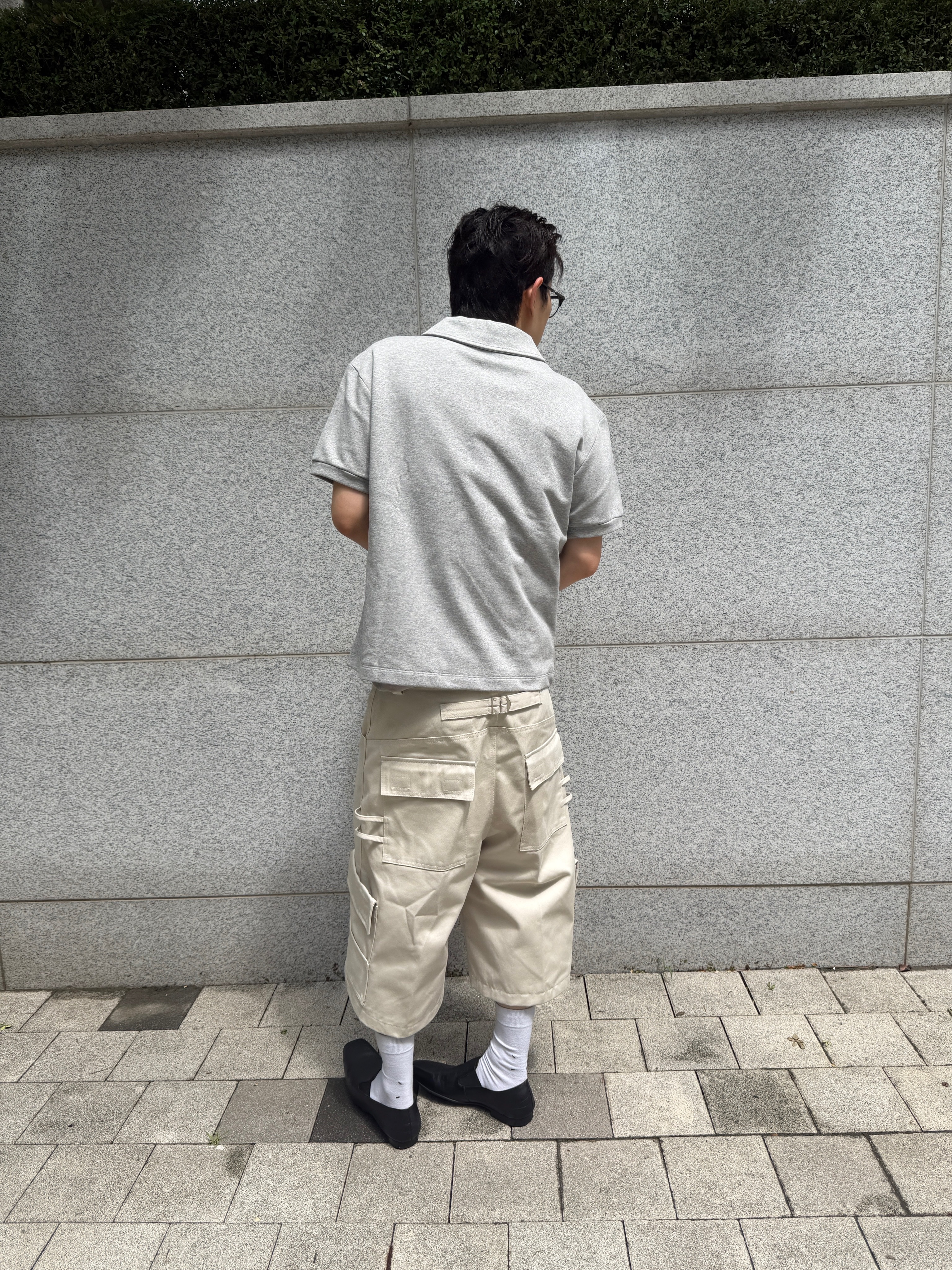 Kamien Kangaroo Bermuda Pants Light Beige 착용 스타일 - 6