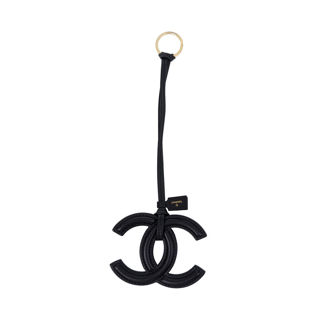 샤넬 26C CC로고 백참 블랙 샴페인골드(6ET1087)(Chanel 26C CC Logo Bag Charm in Black & Champagne Gold (6ET1087)) - 1
