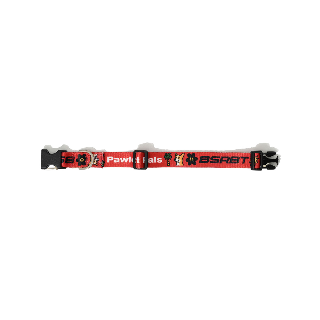 비에스래빗 퍼펙트팔스 프린트 웨빙 카라 레드(Bsrabbit Pawfect Pals Print Webbing Collar Red) - 3