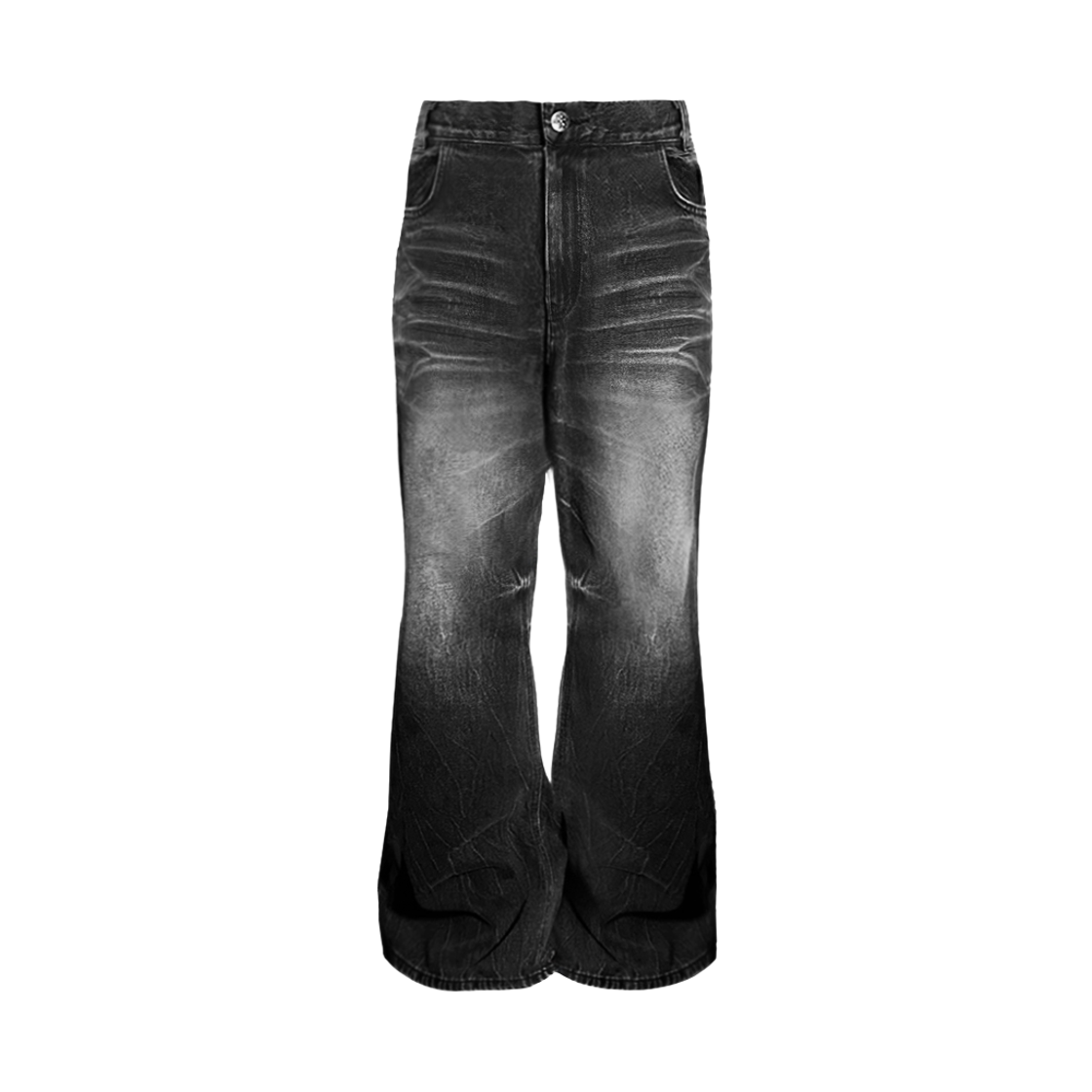 에이엑스커넥션 어센틱 빈티지 워시드 플레어 데님 팬츠 블랙(AX CONNECTION Authentic Vintage Washed Flare Denim Pants Black)
