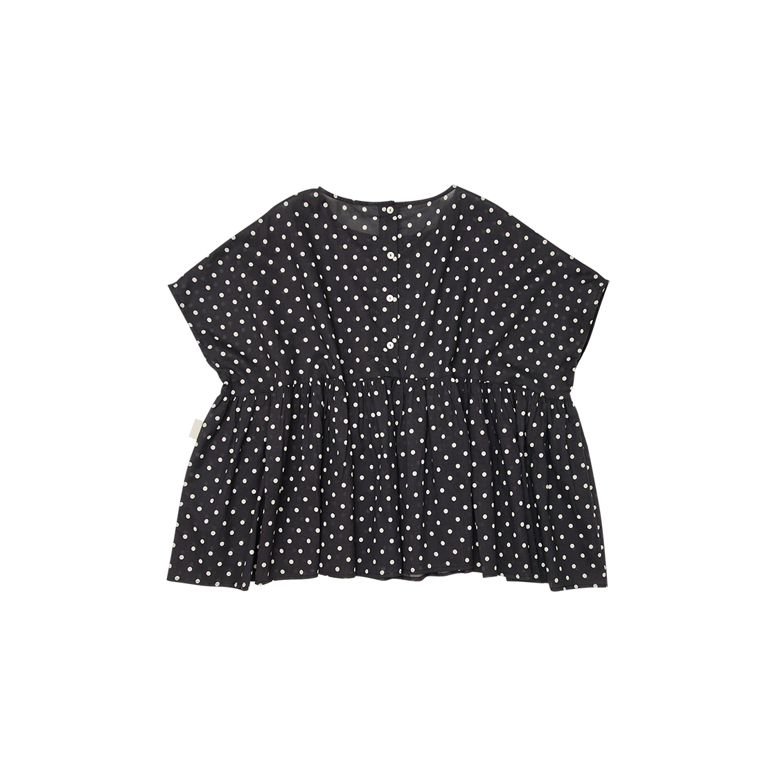 고트 도트 페플럼 탑 A type 블랙((W) GORT Dot Peplum Top A Type Black) - 2