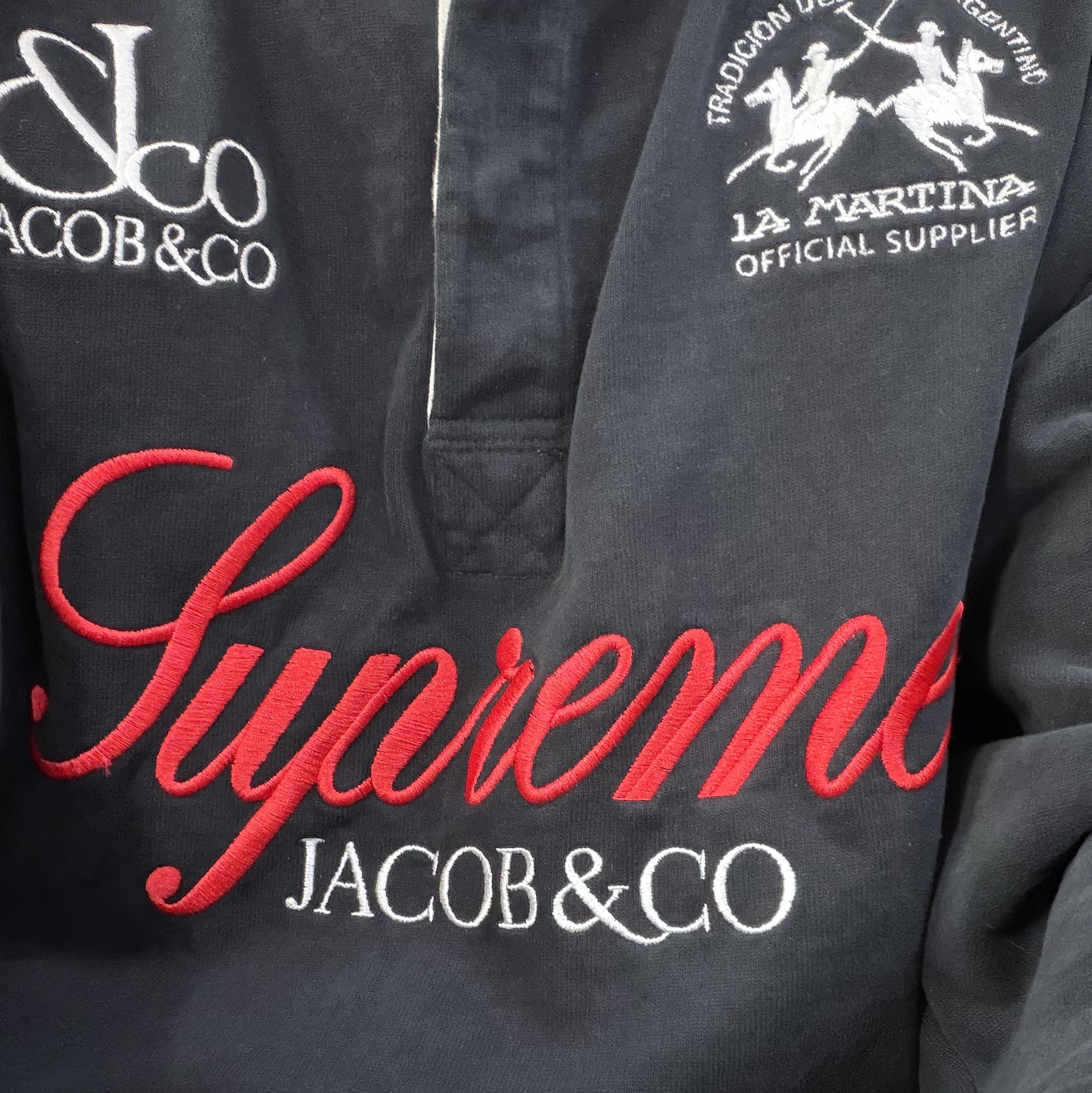 Supreme x La Martina x Jacob & Co Rugby Black - 26SS 착용 스타일