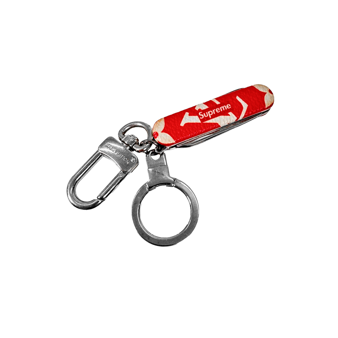 IT634AJ86SOK Louis Vuitton x Supreme Monogram Knife Keychain Bag Charm Red MP2070