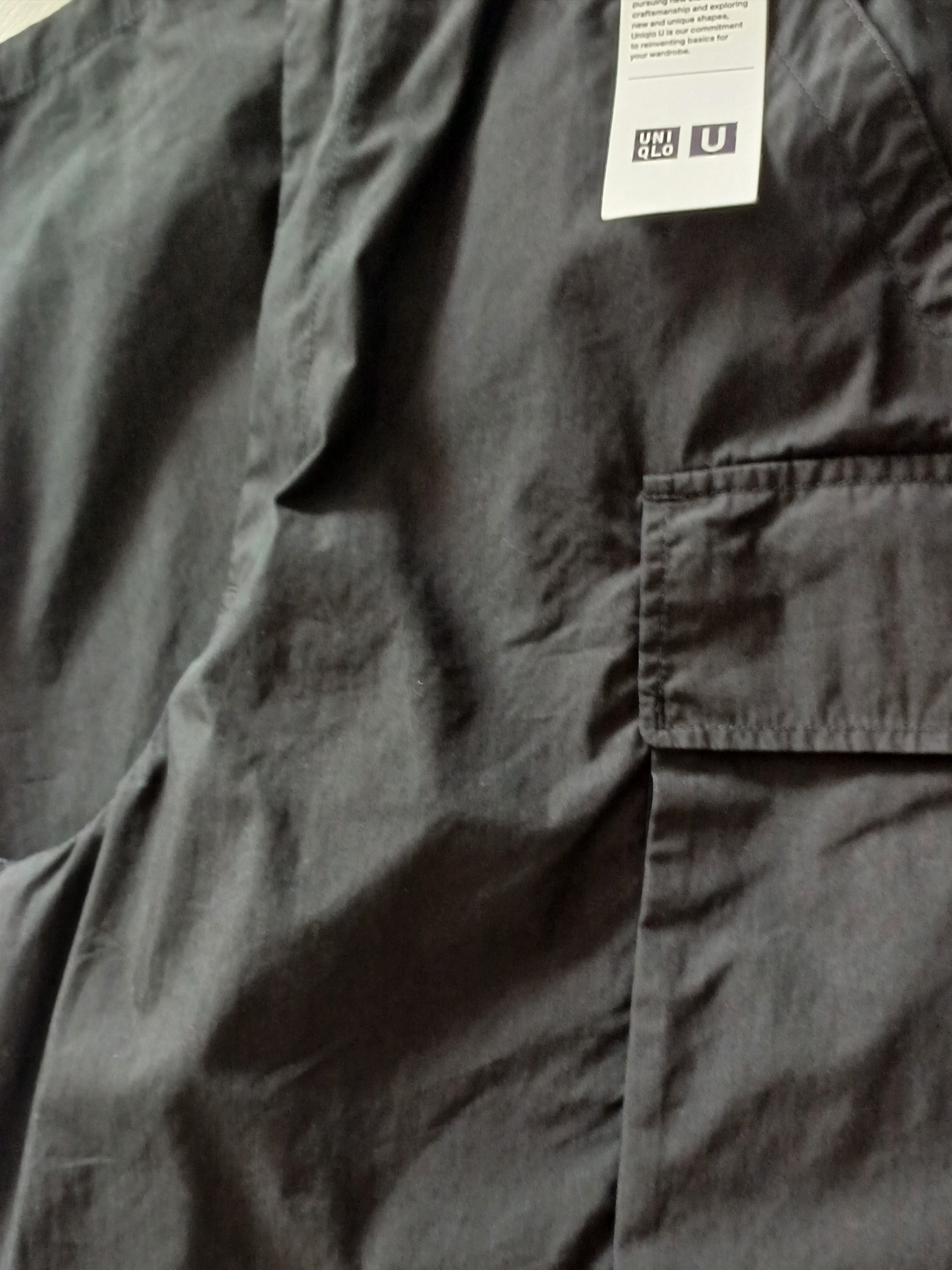 Uniqlo C Wide Fit Cargo Pants Black - KR 착용 스타일