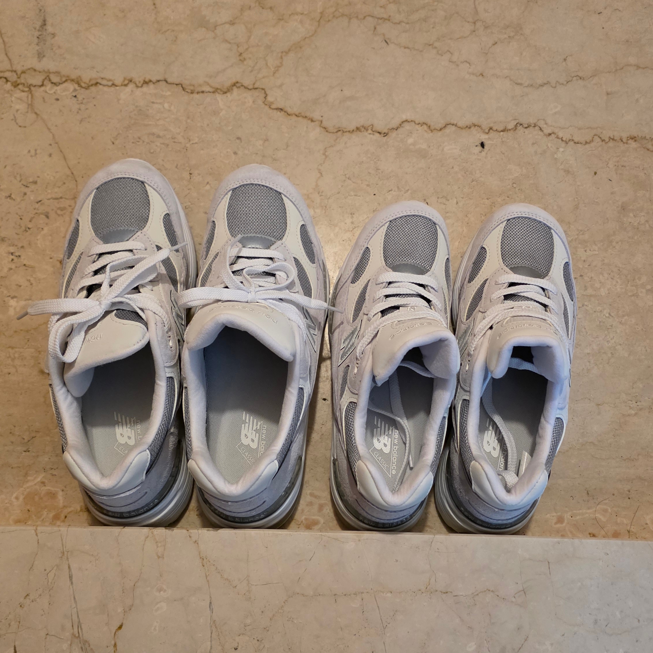 New Balance 992 Made in USA Core White Reflection 착용 스타일