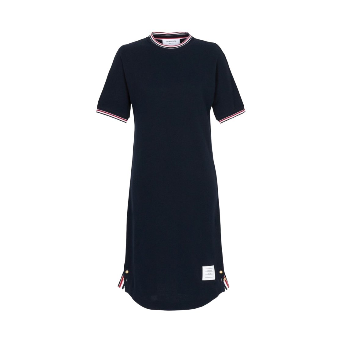 FJD138A-J0297-415 (W) Thom Browne Pique Dolman Mini Dress Navy