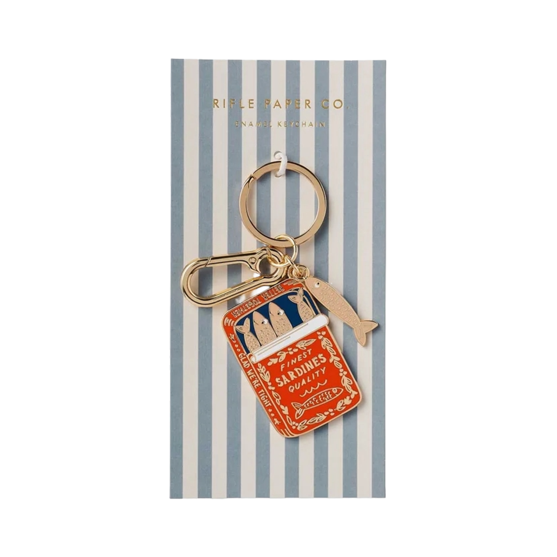 EKM014 RIFLE PAPER CO. Sardines Enamel Keychain